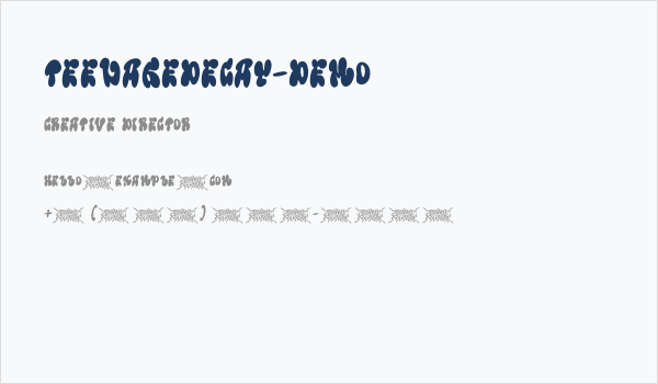 TeenageDecay-Demo Business Card