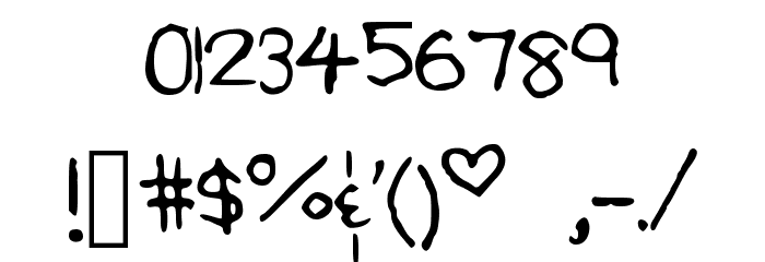 TeenageDream Font OTHER CHARS