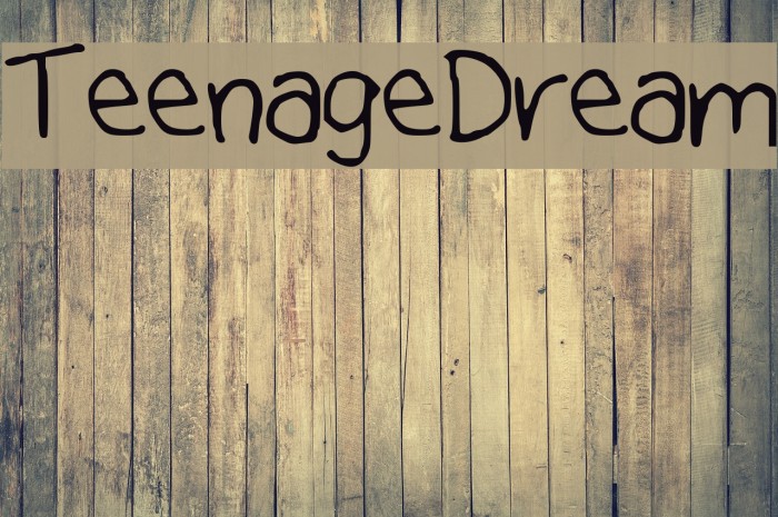 TeenageDream Font examples