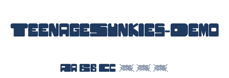 TeenageSunkies-Demo Font Preview