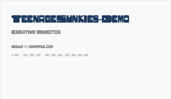 TeenageSunkies-Demo Business Card