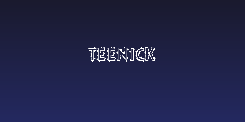 Teenick Social Header