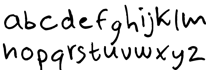 Teenishly beautiful Font LOWERCASE