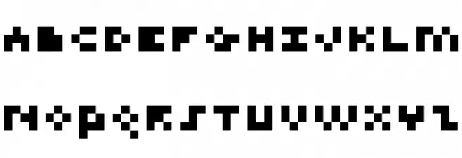 Teeny-Pix Regular Шрифта ВЕРХНИЙ