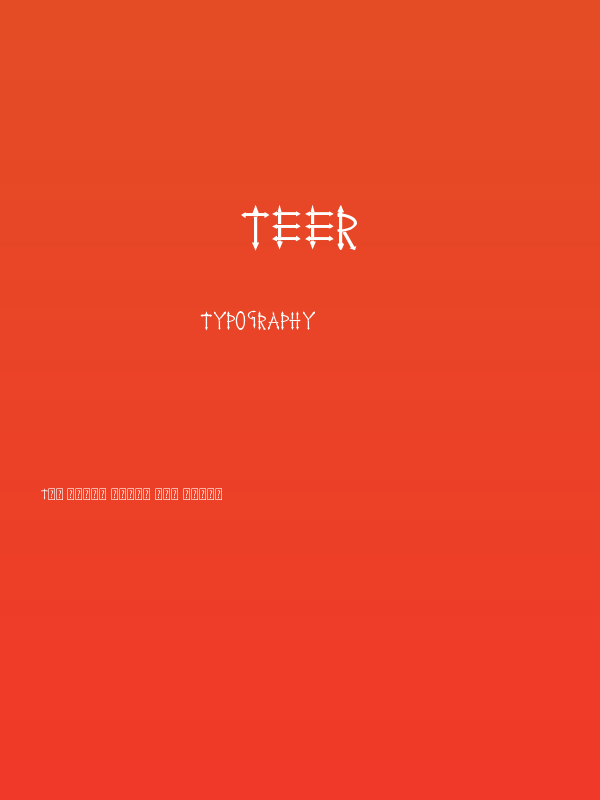 Teer Poster
