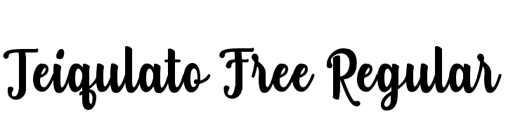 Teiqulato Free Regular  Frei Schriftart Herunterladen
