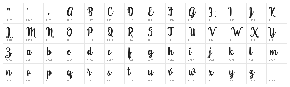 Teiqulato Free Regular Character Map