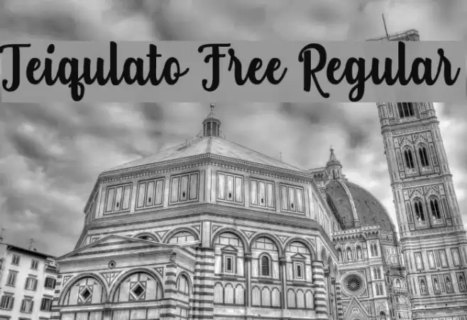 Teiqulato Free Regular Font examples