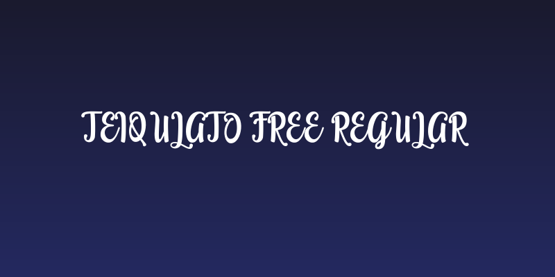 Teiqulato Free Regular Social Header