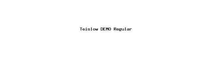 Teislow DEMO Regular  baixar fontes gratis