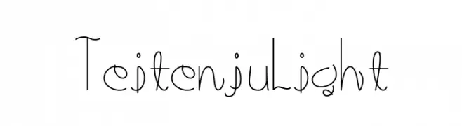 Teitenju Light  Frei Schriftart Herunterladen