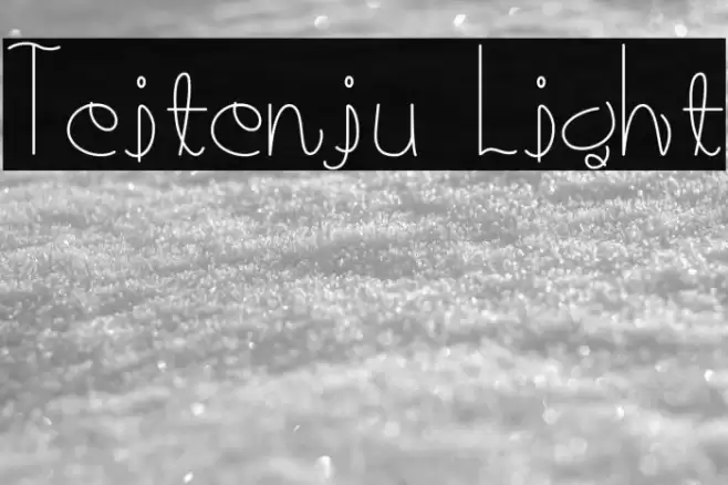 Teitenju Light 字体 examples