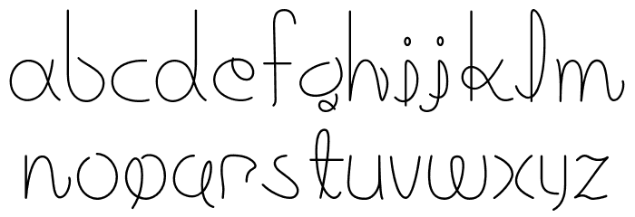 Teitenju Light フォント 小文字