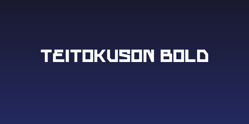 Teitokuson Bold Social Header