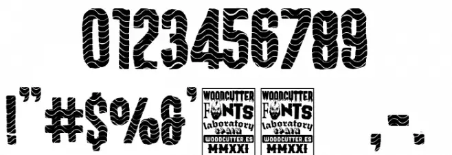 Tejero Waves Club Font OTHER CHARS