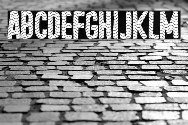 Tejero Waves Club Font examples