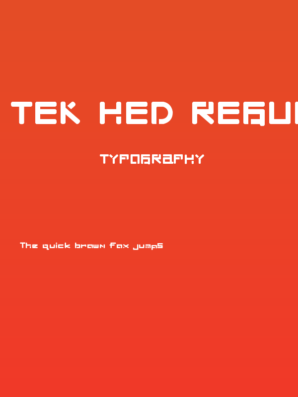 Tek Hed Regular Poster