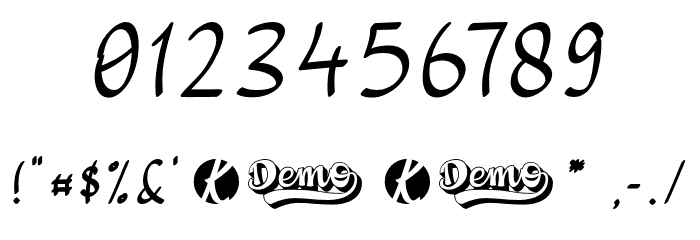 Tekhomazia DEMO Font OTHER CHARS
