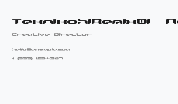 TeknikohlRemix01  Normal Business Card