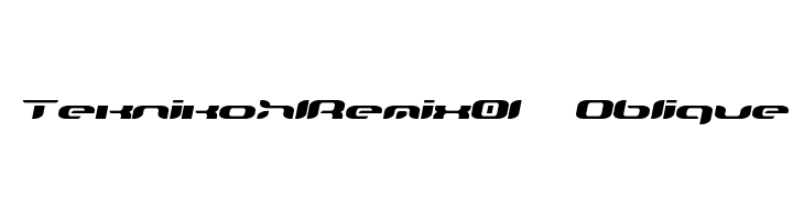 TeknikohlRemix01  Oblique  Frei Schriftart Herunterladen