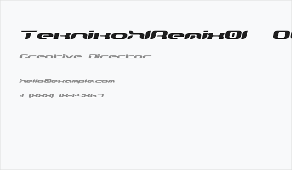 TeknikohlRemix01  Oblique Business Card