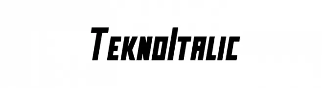 Tekno Italic  Frei Schriftart Herunterladen