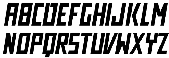 Tekno Italic Schriftart Groß