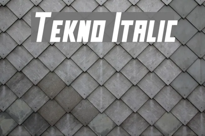 Tekno Italic Example 2