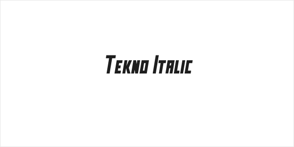 Tekno Italic Logo