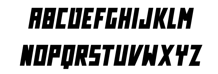 Tekno Italic Font LOWERCASE