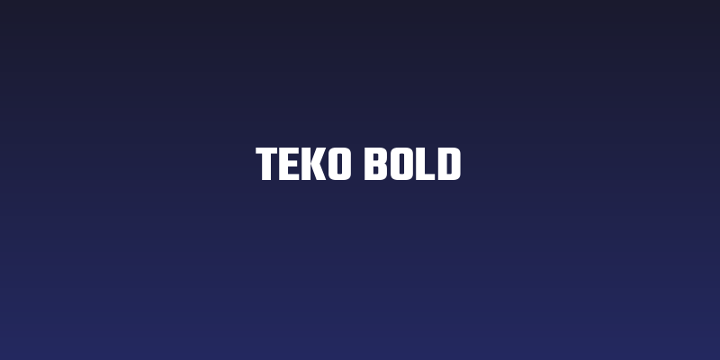 Teko Bold Social Header