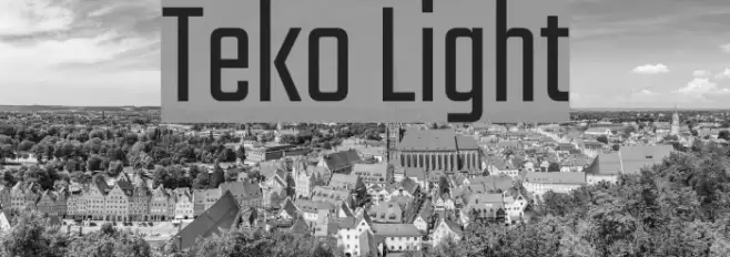 Teko Light Font examples