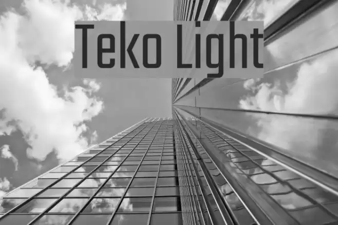 Teko Light Font examples