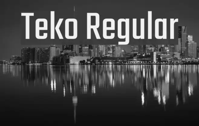 Teko Regular Font examples