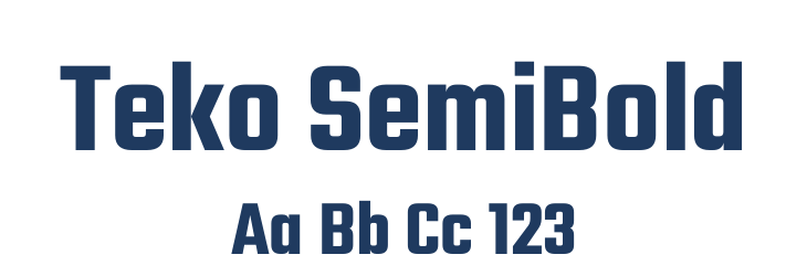 Teko SemiBold Font Preview
