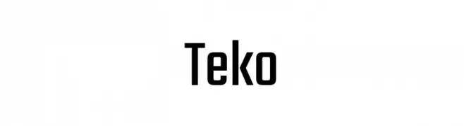 Teko  Frei Schriftart Herunterladen