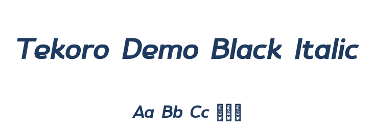 Tekoro Demo Black Italic Font Preview