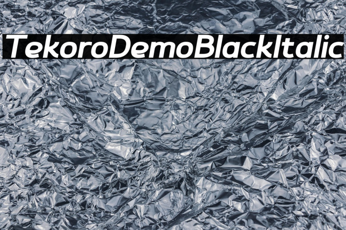 Tekoro Demo Black Italic Example 1