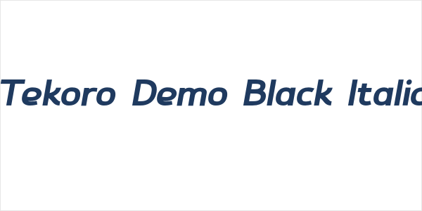 Tekoro Demo Black Italic Logo