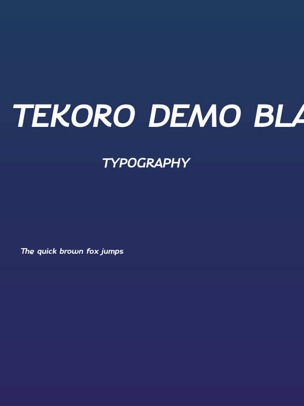 Tekoro Demo Black Italic Poster