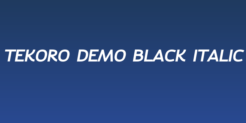 Tekoro Demo Black Italic Social Header