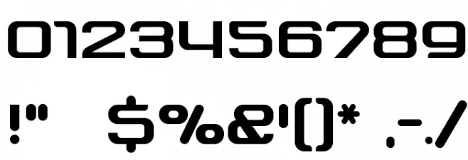 Tektrron Regular Font OTHER CHARS