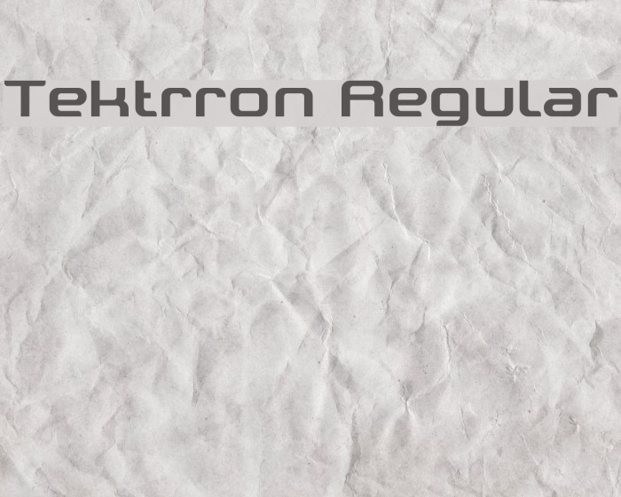 Tektrron Regular Font examples