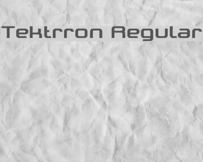 Tektrron Regular Font examples