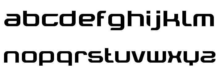 Tektrron Regular Font Litere mici