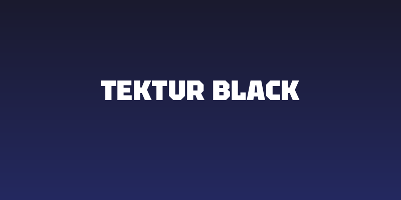Tektur Black Social Header