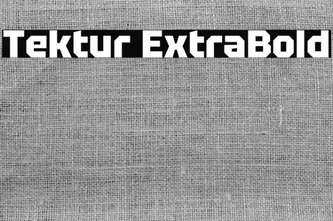 Tektur ExtraBold Font examples