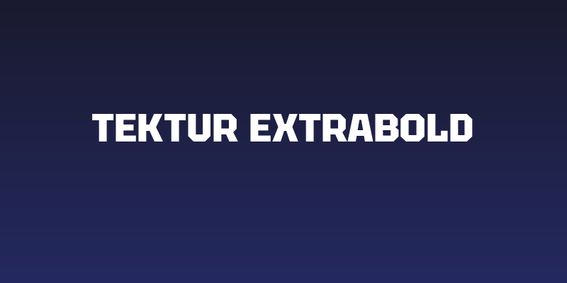 Tektur ExtraBold Social Header