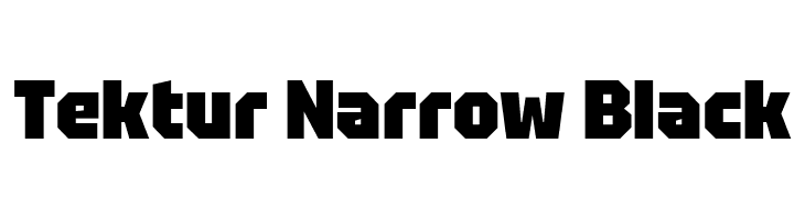 Tektur Narrow Black  les polices de caractères gratuit tlcharger