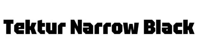 Tektur Narrow Black  フリーフォントのダウンロード